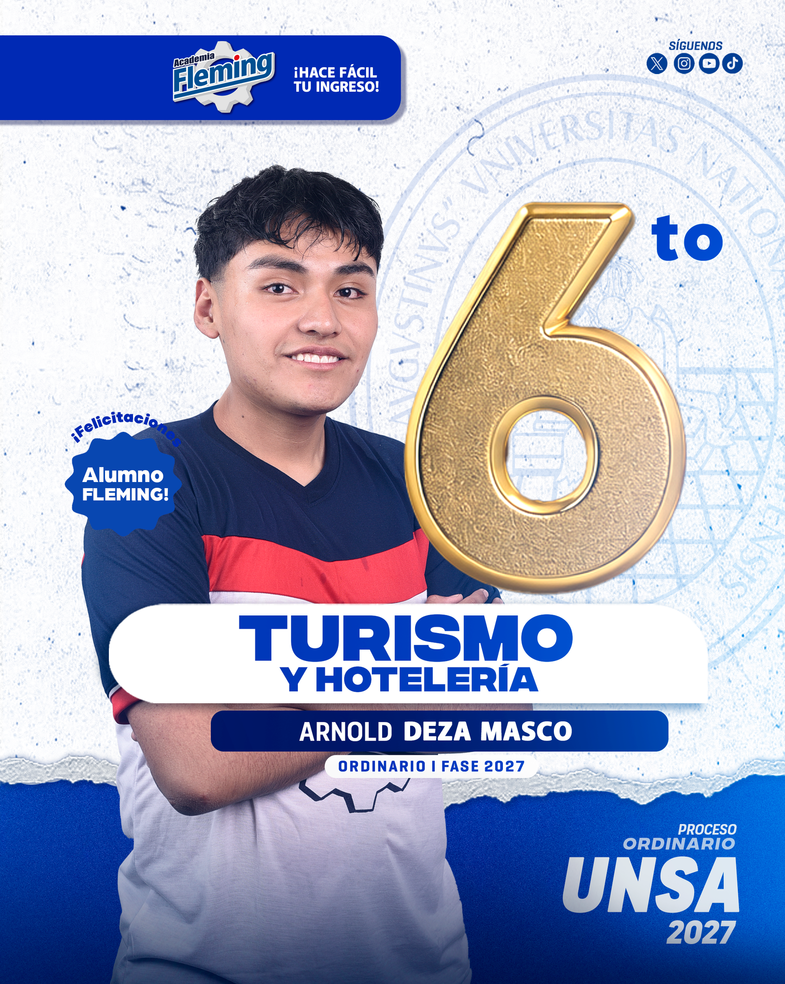 ARNOLD DEZA MASCO 6TO TURISMO HOTELERIA